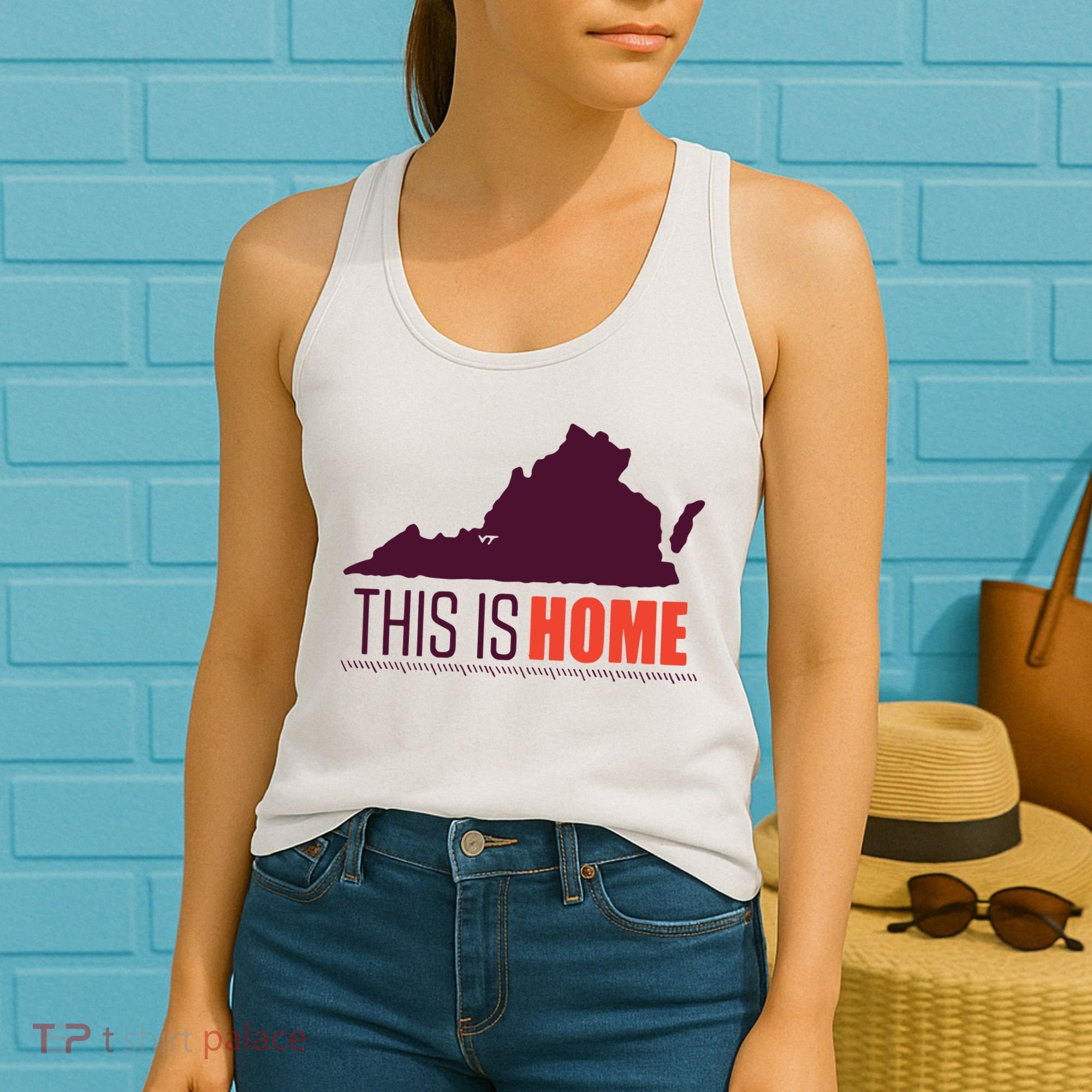 Virginia Tech Football Win This Is Home Women's Tank Top