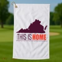 Virginia Tech Football Win This Is Home Golf Towel thumb 1
