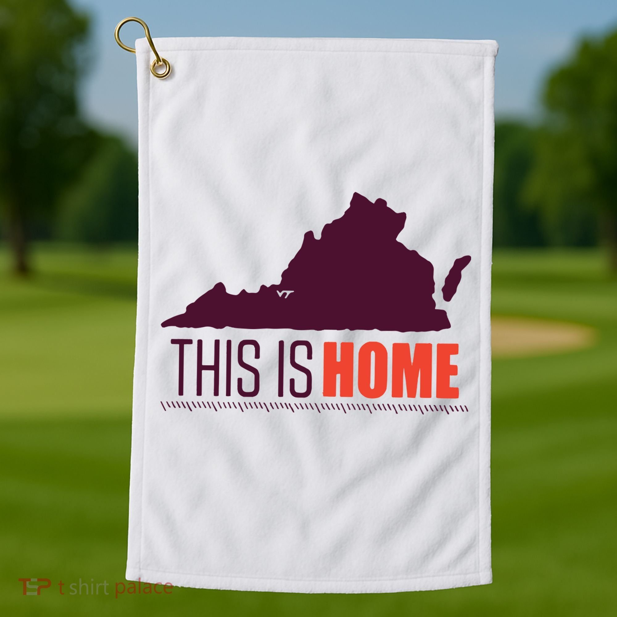 Virginia Tech Football Win This Is Home Golf Towel