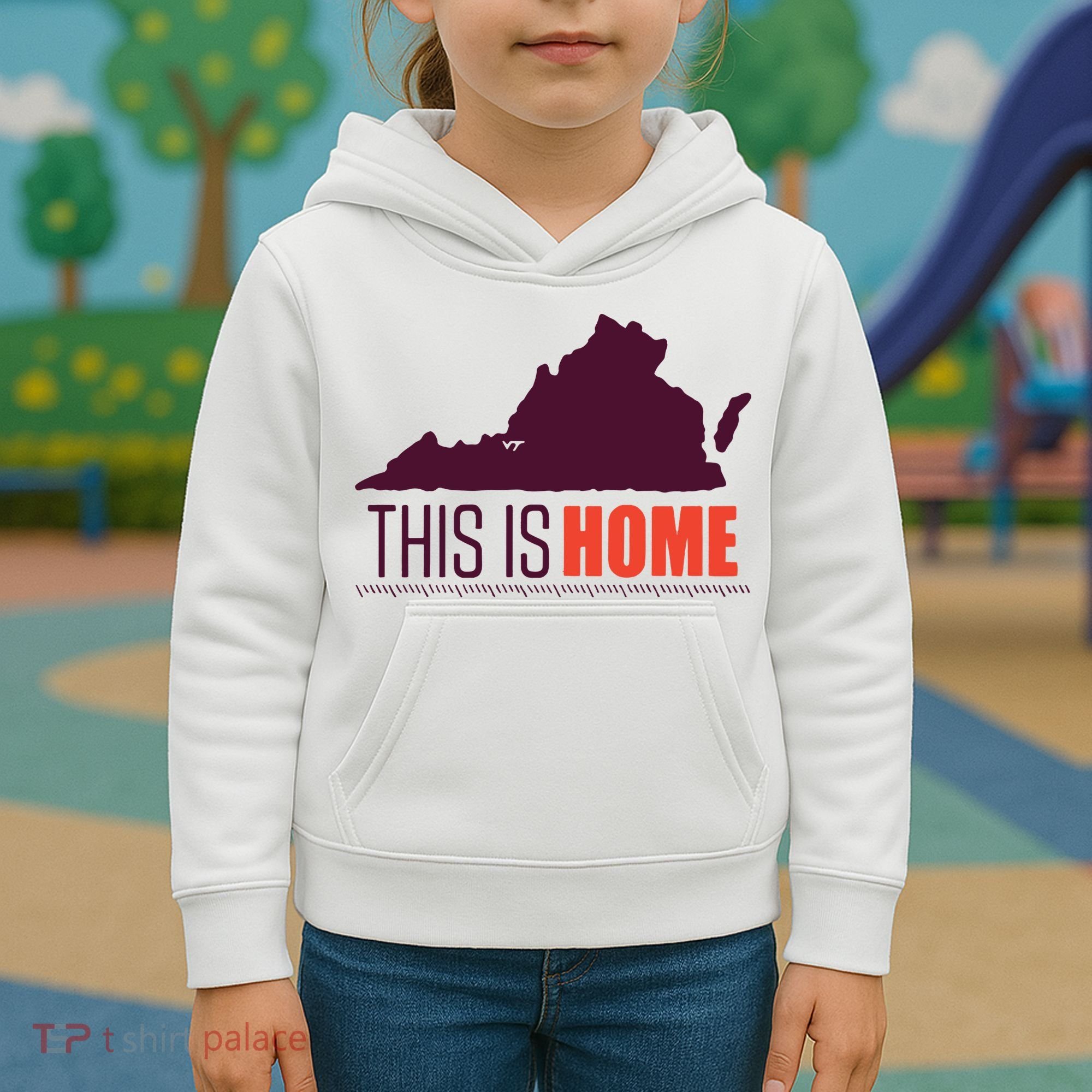 Virginia Tech Football Win This Is Home Kids Hoodie