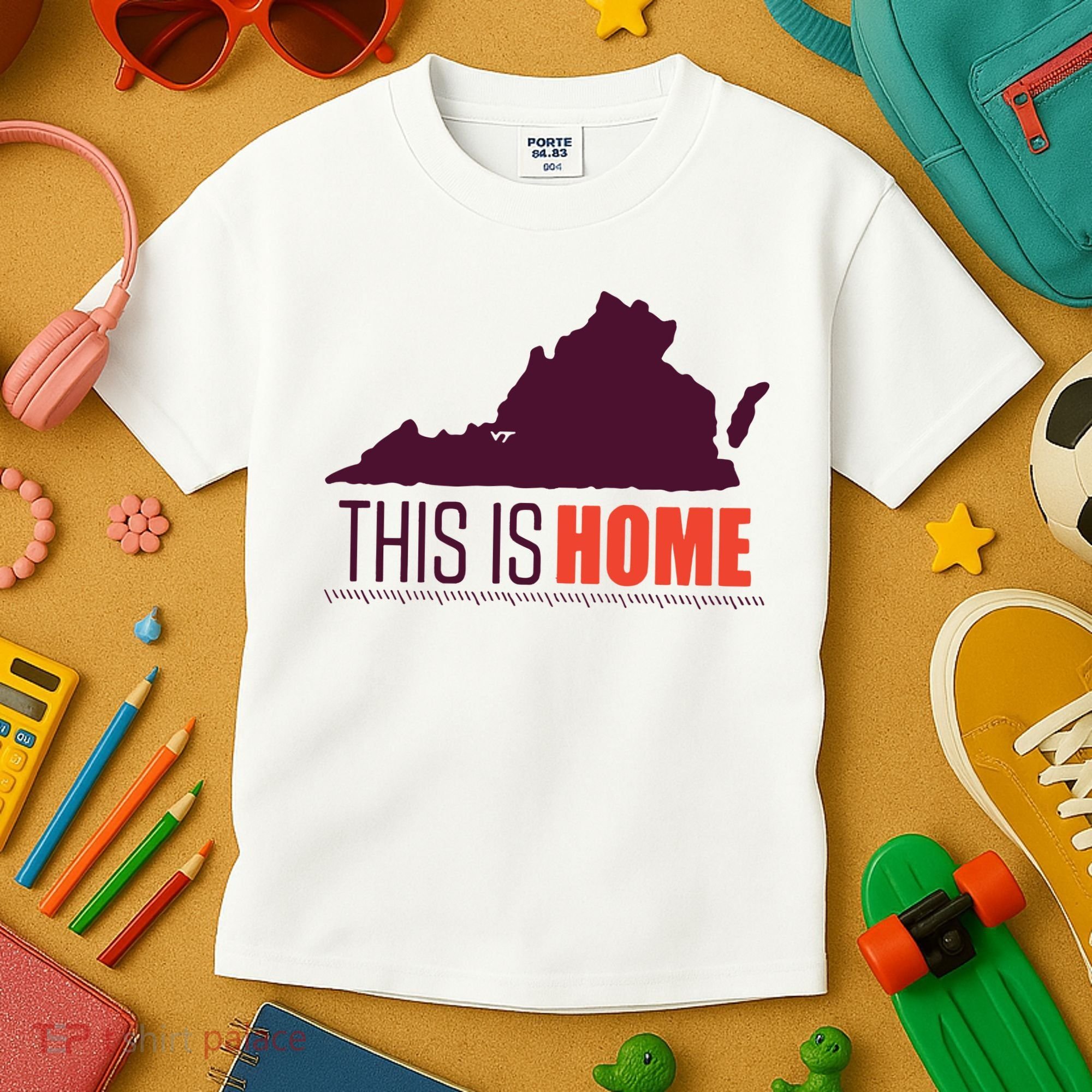 Virginia Tech Football Win This Is Home Kids T-Shirt
