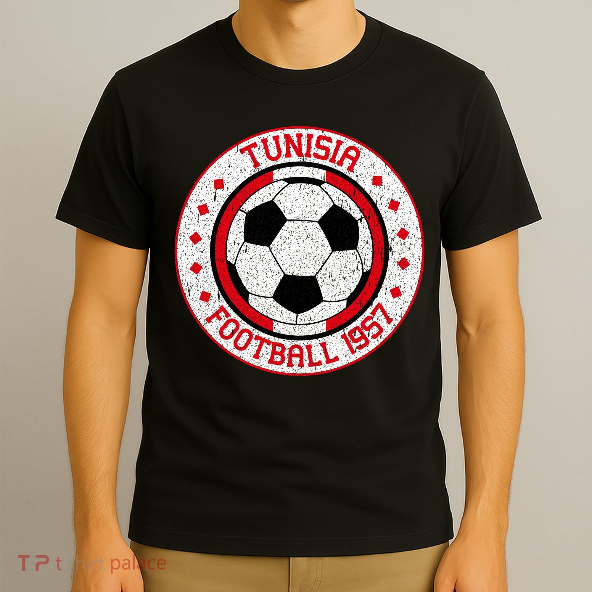 Vintage Tunisia Football 1957 Soccer T-Shirt