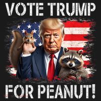 Vote Trump For Peanut The Squirrel Usa Grunged Flag Backpack thumb 2