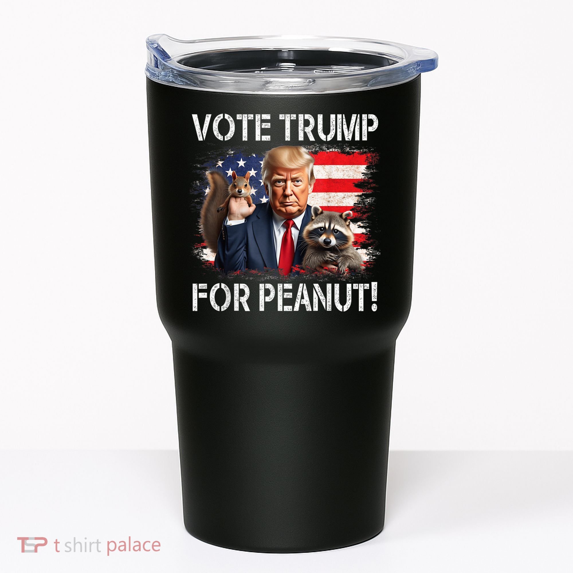 Vote Trump For Peanut The Squirrel Usa Grunged Flag Tumbler