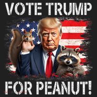 Vote Trump For Peanut The Squirrel Usa Grunged Flag Tumbler thumb 3