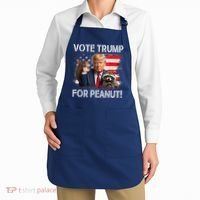 Vote Trump For Peanut The Squirrel Usa Grunged Flag Apron thumb 2