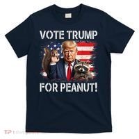 Vote Trump For Peanut The Squirrel Usa Grunged Flag T-Shirt thumb 0