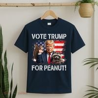 Vote Trump For Peanut The Squirrel Usa Grunged Flag T-Shirt thumb 2