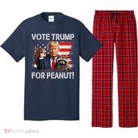 Vote Trump For Peanut The Squirrel Usa Grunged Flag Pajama Set thumb 0