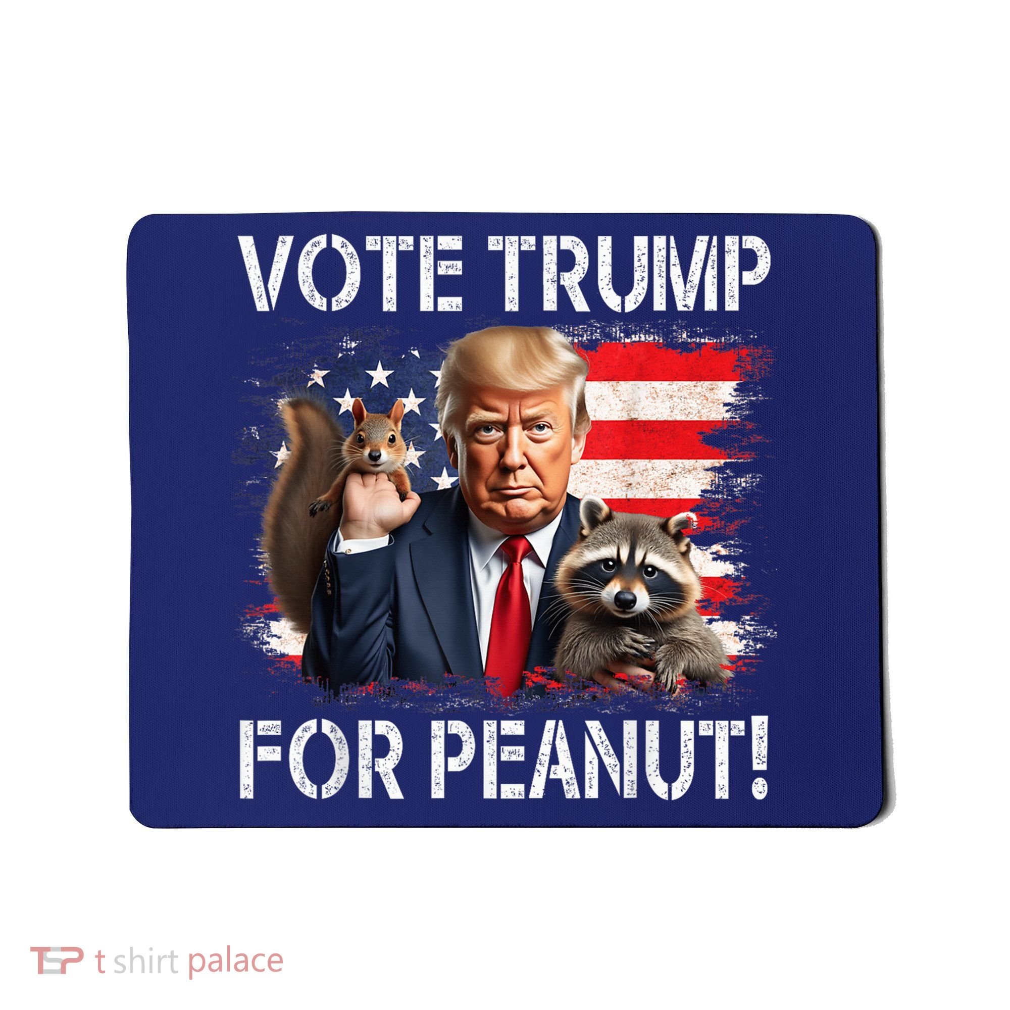 Vote Trump For Peanut The Squirrel Usa Grunged Flag Mousepad