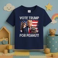 Vote Trump For Peanut The Squirrel Usa Grunged Flag Toddler T-Shirt thumb 3