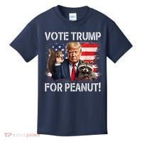 Vote Trump For Peanut The Squirrel Usa Grunged Flag Kids T-Shirt thumb 0