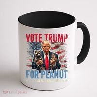 Vote Trump For Peanut The Squirrel Make Pets Safe Again Us President Coffee Mug thumb 1