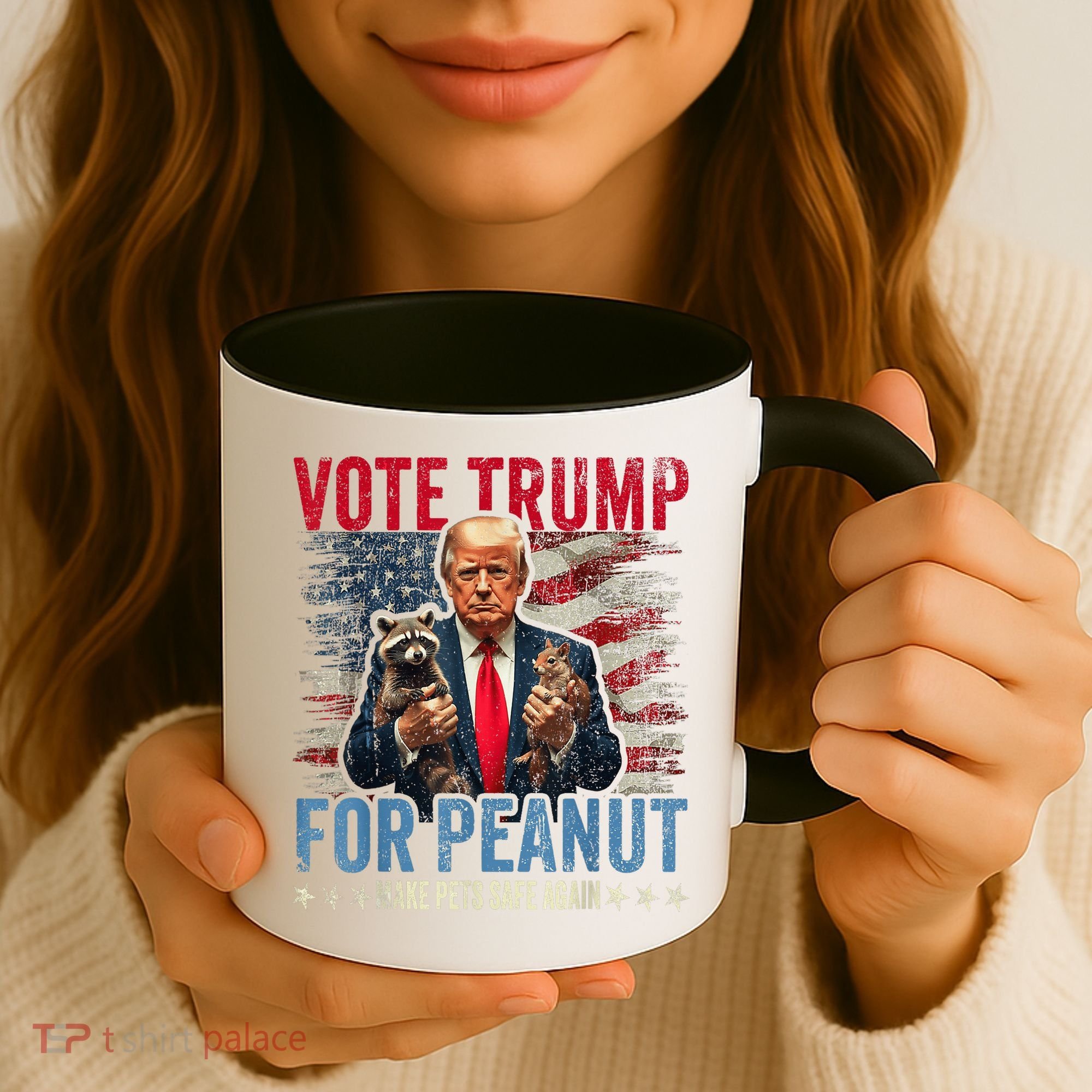 Vote Trump For Peanut The Squirrel Make Pets Safe Again Us President Coffee Mug