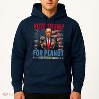 Vote Trump For Peanut The Squirrel Make Pets Safe Again Us President Hoodie thumb 2