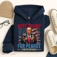 Vote Trump For Peanut The Squirrel Make Pets Safe Again Us President Hoodie thumb 4