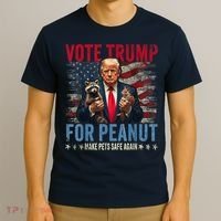 Vote Trump For Peanut The Squirrel Make Pets Safe Again Us President T-Shirt thumb 3