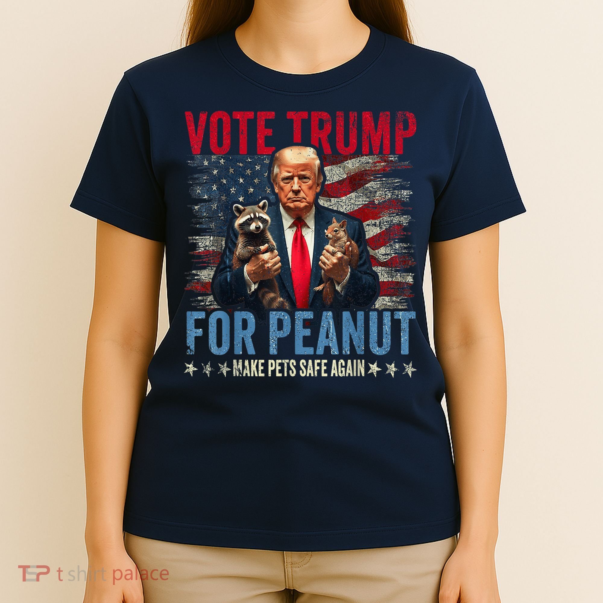 Vote Trump For Peanut The Squirrel Make Pets Safe Again Us President T-Shirt