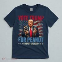 Vote Trump For Peanut The Squirrel Make Pets Safe Again Us President T-Shirt thumb 5
