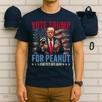 Vote Trump For Peanut The Squirrel Make Pets Safe Again Us President T-Shirt thumb 6