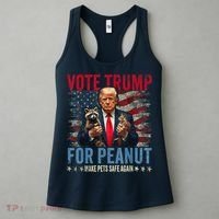 Vote Trump For Peanut The Squirrel Make Pets Safe Again Us President Women's Tank Top thumb 3