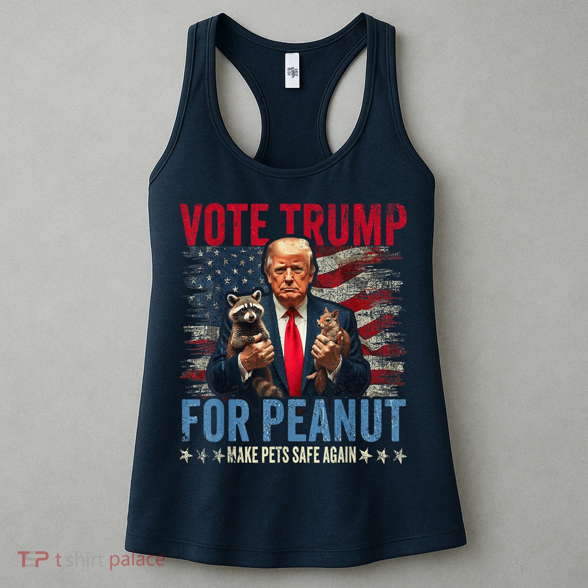 Vote Trump For Peanut The Squirrel Make Pets Safe Again Us President Women's Tank Top