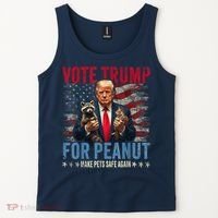 Vote Trump For Peanut The Squirrel Make Pets Safe Again Us President Tank Top thumb 2