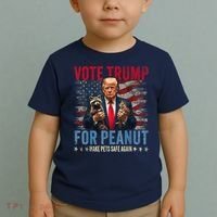 Vote Trump For Peanut The Squirrel Make Pets Safe Again Us President Toddler T-Shirt thumb 2