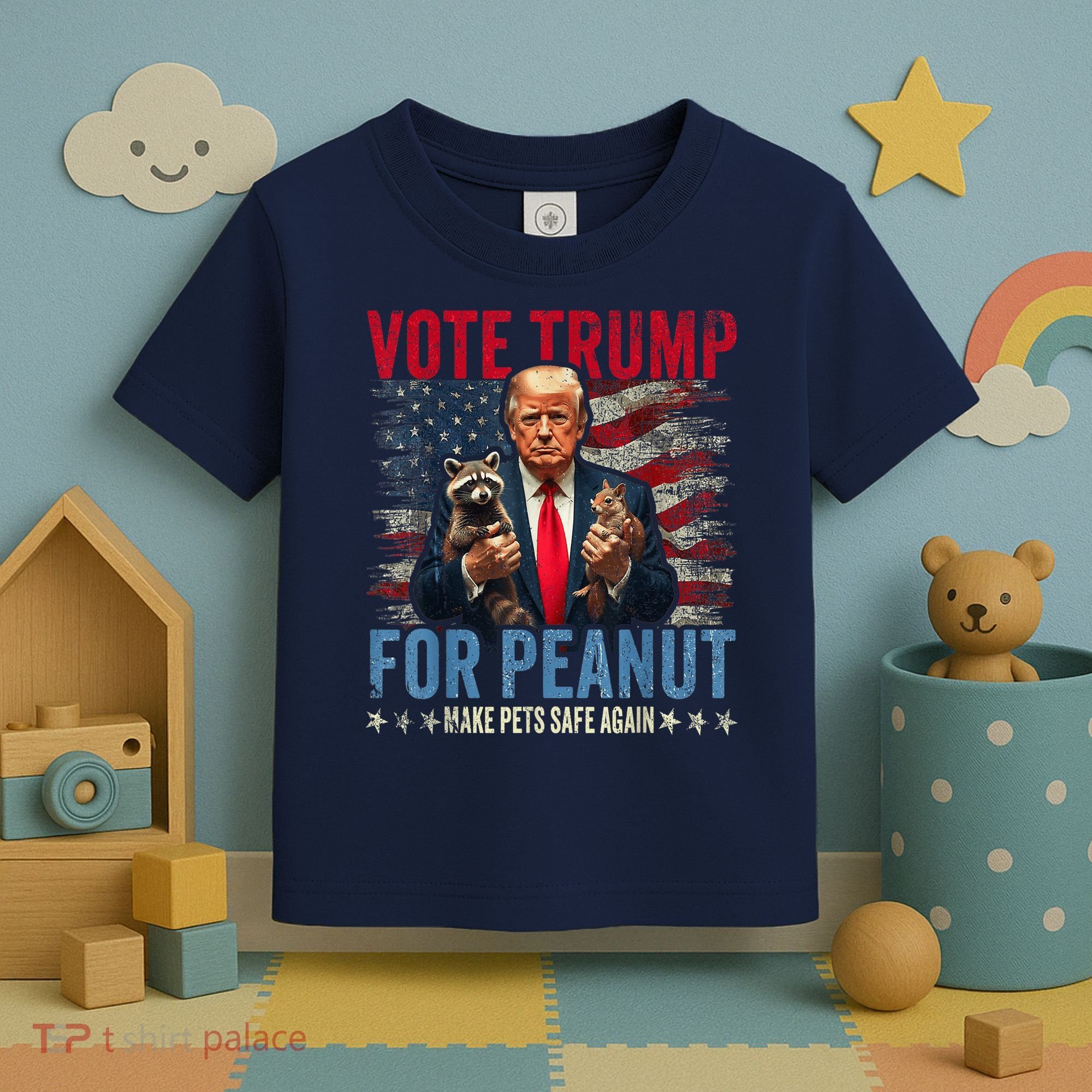 Vote Trump For Peanut The Squirrel Make Pets Safe Again Us President Toddler T-Shirt