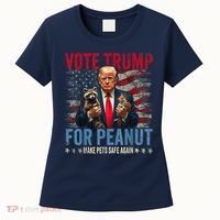 Vote Trump For Peanut The Squirrel Make Pets Safe Again Us President Women's T-Shirt thumb 0