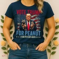 Vote Trump For Peanut The Squirrel Make Pets Safe Again Us President Women's T-Shirt thumb 2