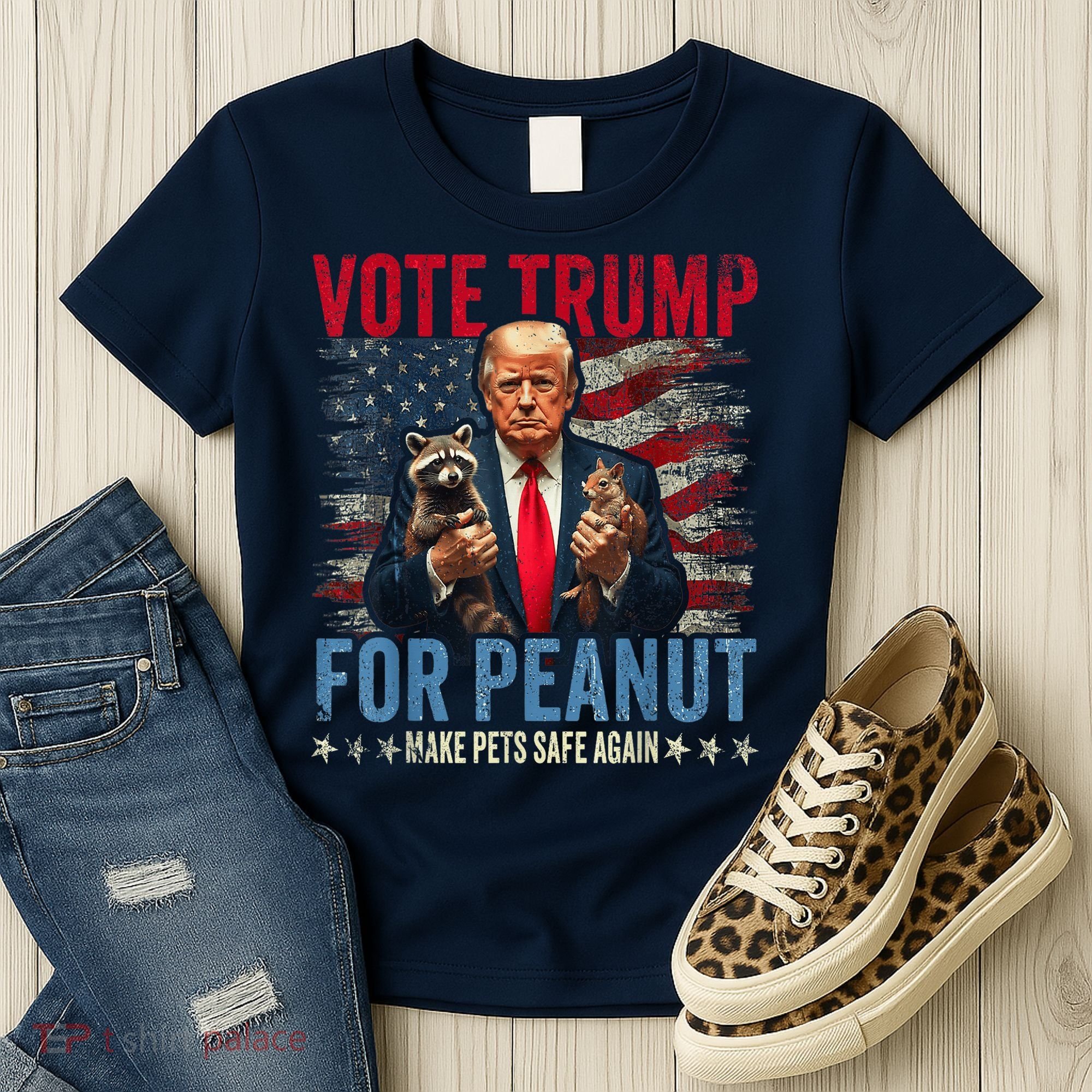 Vote Trump For Peanut The Squirrel Make Pets Safe Again Us President Women's T-Shirt