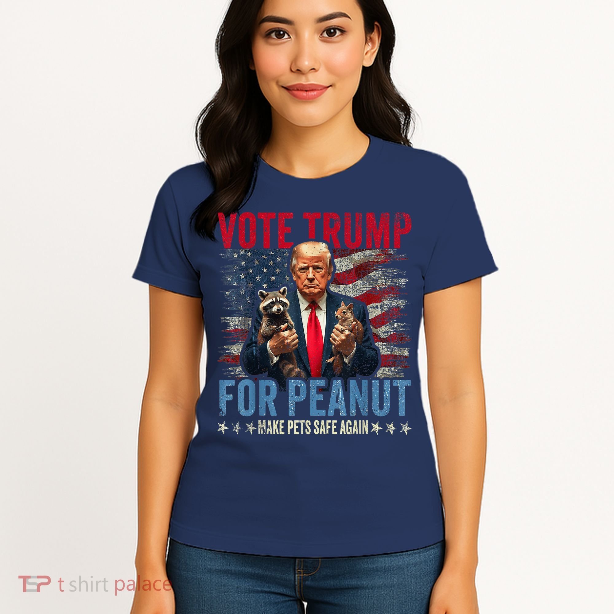 Vote Trump For Peanut The Squirrel Make Pets Safe Again Us President Women's T-Shirt