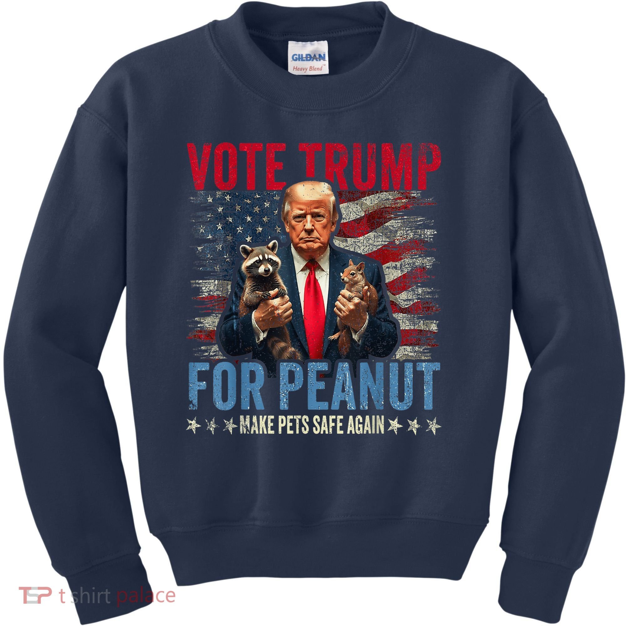Vote Trump For Peanut The Squirrel Make Pets Safe Again Us President Kids Sweatshirt