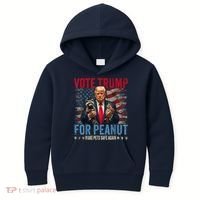 Vote Trump For Peanut The Squirrel Make Pets Safe Again Us President Kids Hoodie thumb 0