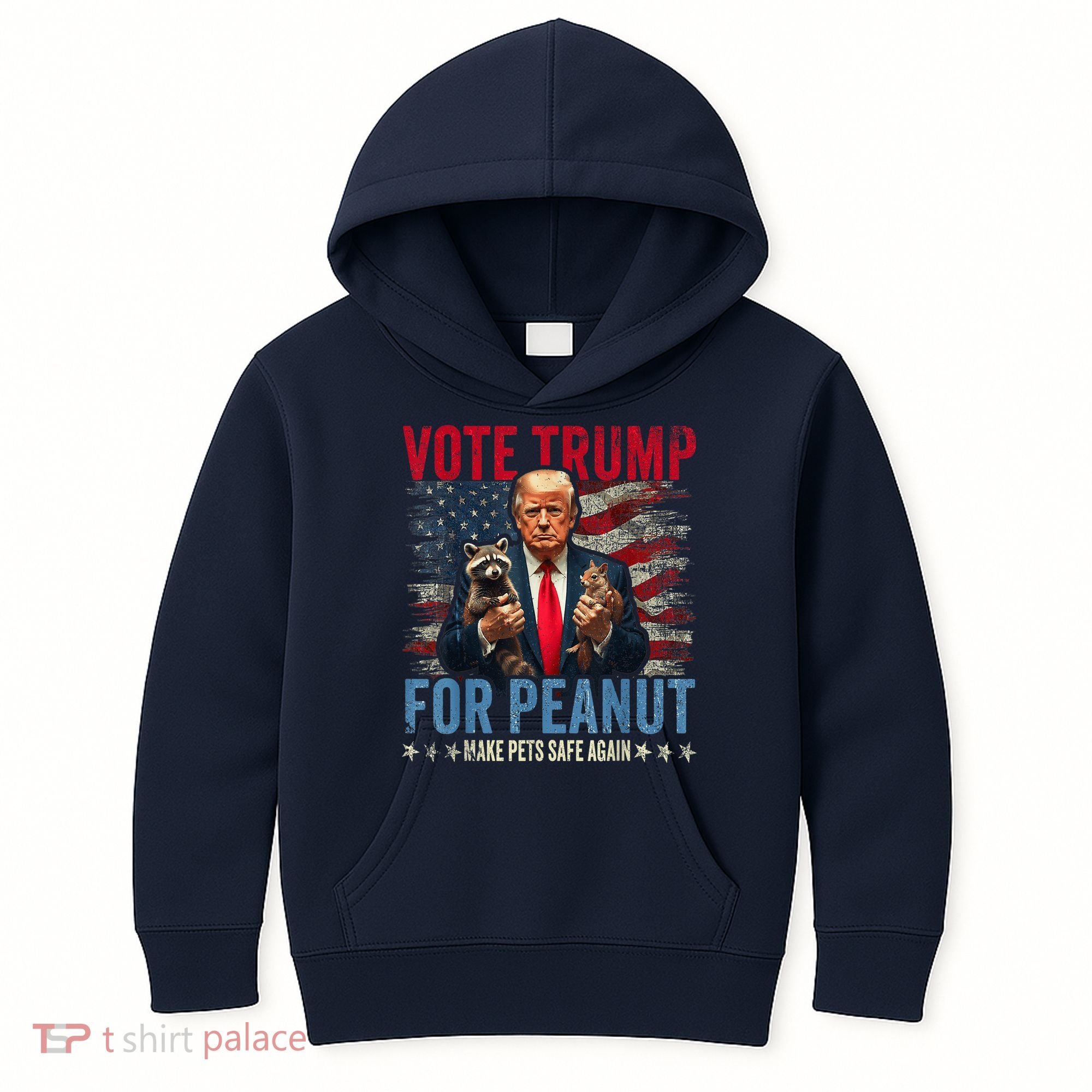 Vote Trump For Peanut The Squirrel Make Pets Safe Again Us President Kids Hoodie