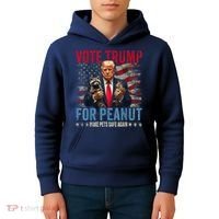 Vote Trump For Peanut The Squirrel Make Pets Safe Again Us President Kids Hoodie thumb 4