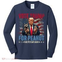 Vote Trump For Peanut The Squirrel Make Pets Safe Again Us President Kids Long Sleeve Shirt thumb 0