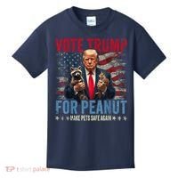 Vote Trump For Peanut The Squirrel Make Pets Safe Again Us President Kids T-Shirt thumb 0