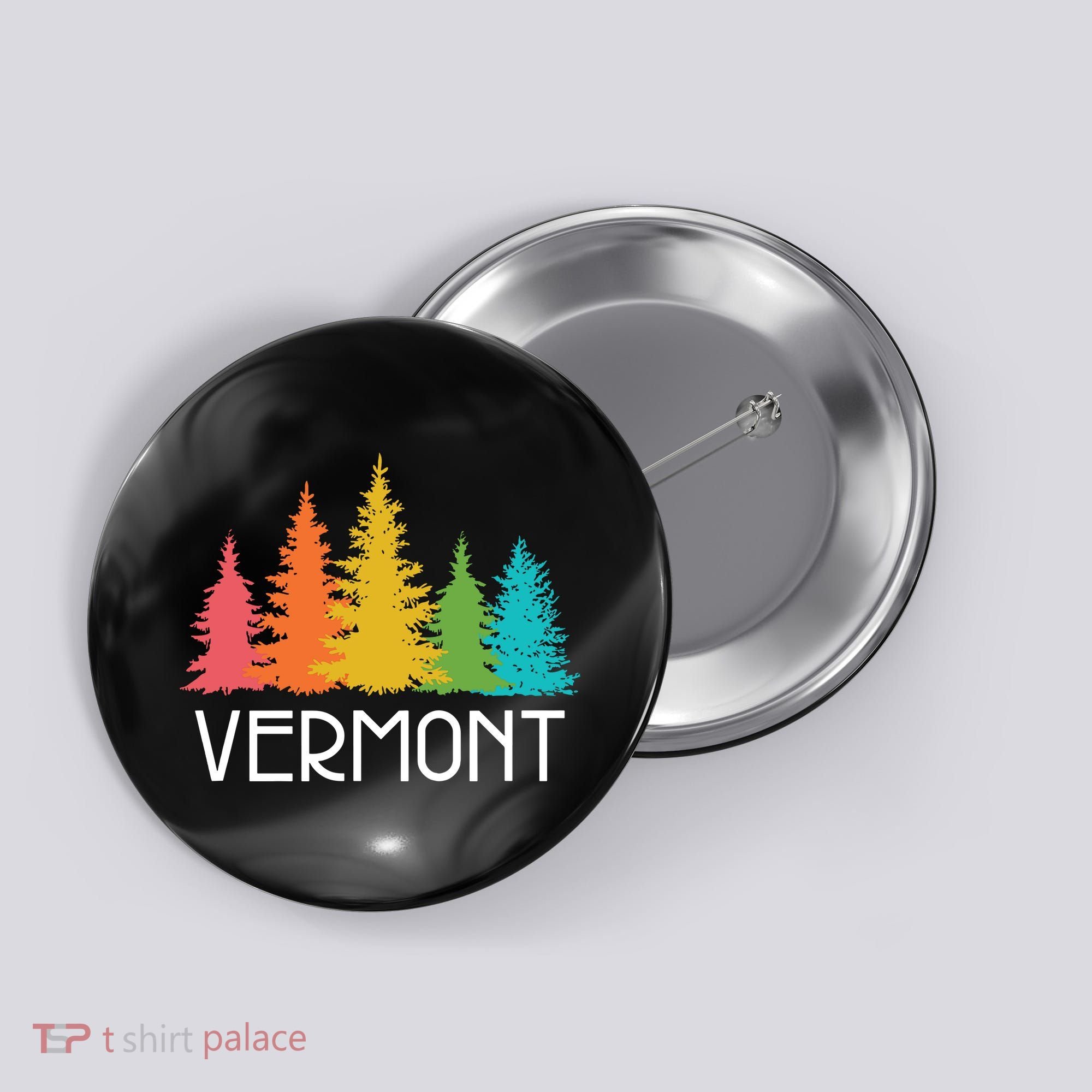 Vermont T Funny Button