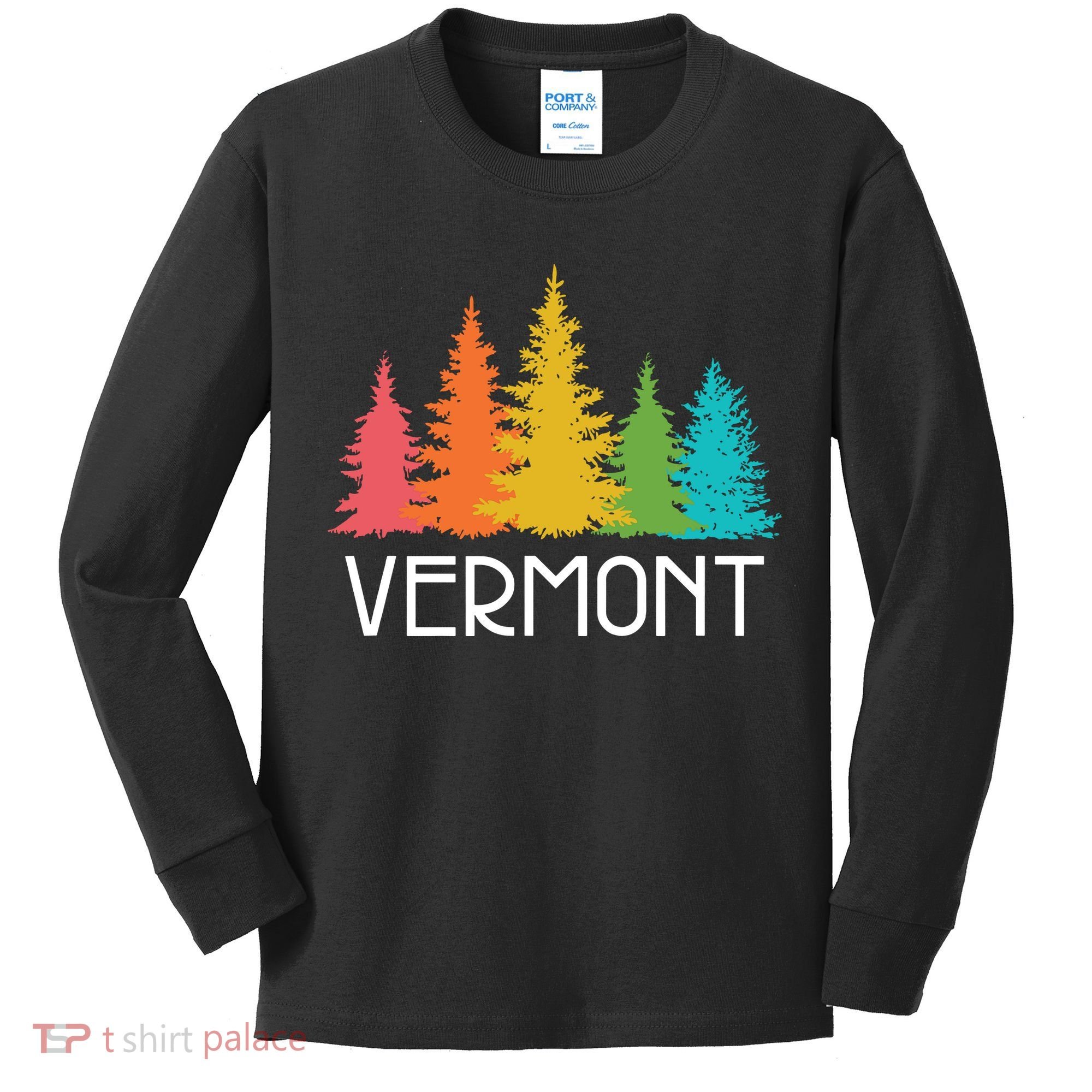 Vermont T Funny Kids Long Sleeve Shirt