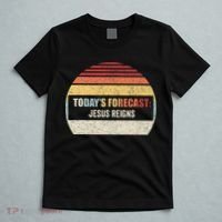 Vintage TodayS Forecast Jesus Reigns Funny Christian Pun T-Shirt thumb 5