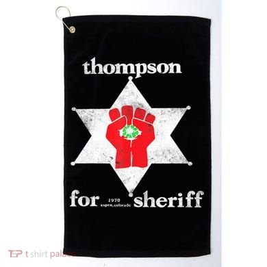 Vintage Thompsons For Sheriff Retro 1970 Distressed Tee Golf Towel