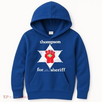 Vintage Thompsons For Sheriff Retro 1970 Distressed Tee Kids Hoodie