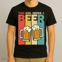 Vintage This Girl Needs A Beer Beer Lover Drinking Team Beer Gift T-Shirt thumb 3