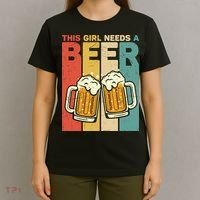 Vintage This Girl Needs A Beer Beer Lover Drinking Team Beer Gift T-Shirt thumb 4