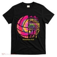 Volleyball Teen Girl Christian Christ Tie Dye T-Shirt thumb 0