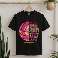 Volleyball Teen Girl Christian Christ Tie Dye T-Shirt thumb 2