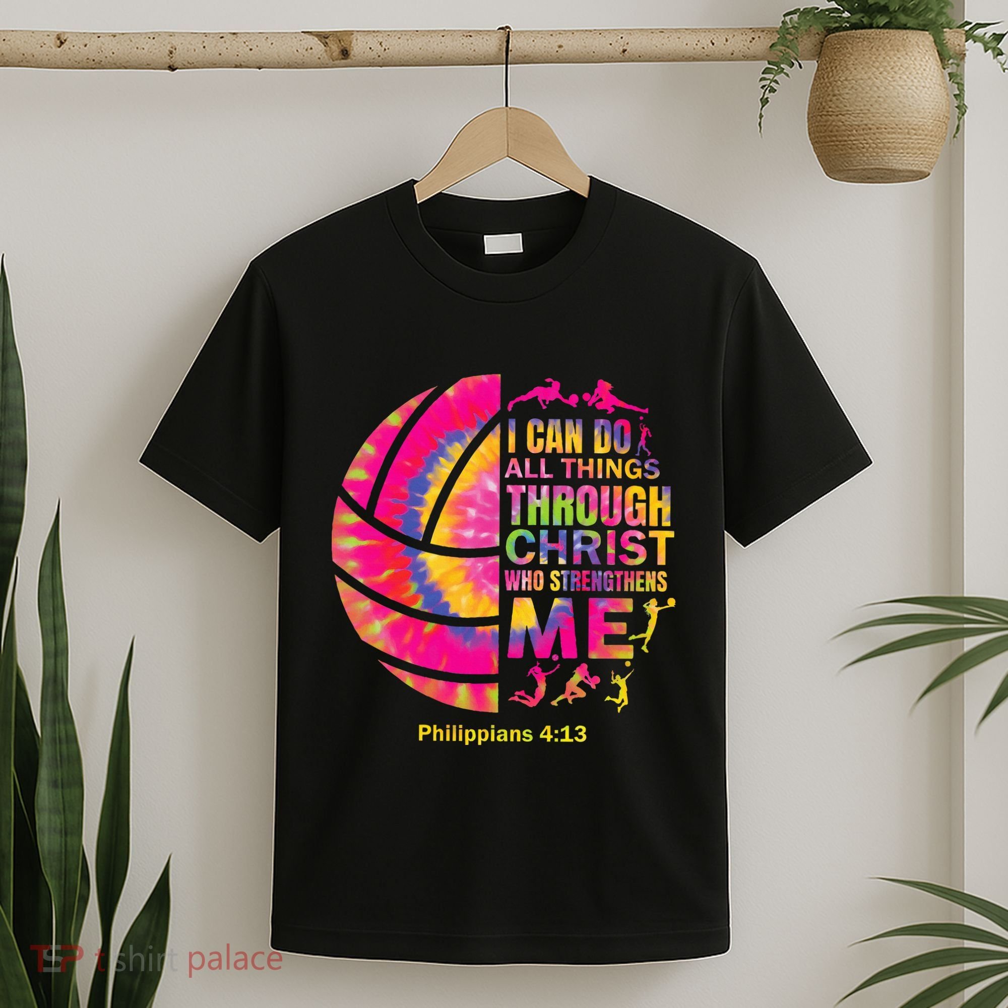 Volleyball Teen Girl Christian Christ Tie Dye T-Shirt