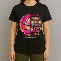 Volleyball Teen Girl Christian Christ Tie Dye T-Shirt thumb 4